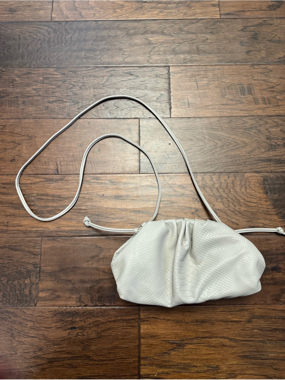 Banana Republic factory faux snakeskin soft pouch crossbody purse bag